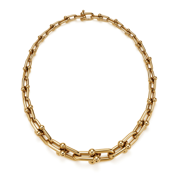 Tiffany Hard Wear系列,鏈結設計18K金項鍊,363,000元。